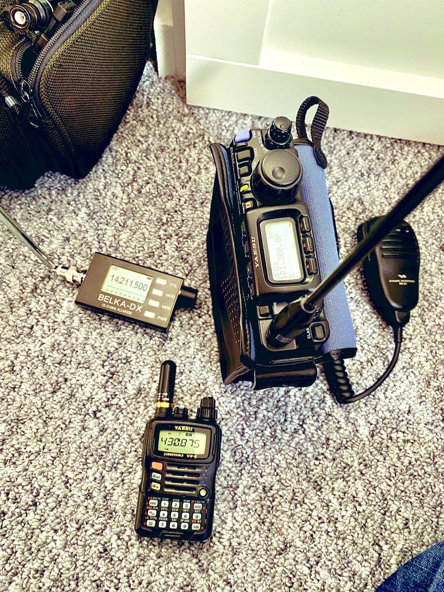 ‘Going up a hill today’ Go-Bag Sorted! 😂👍🏻📡#HamRadio #AvGeek #QRP #AmateurRadio