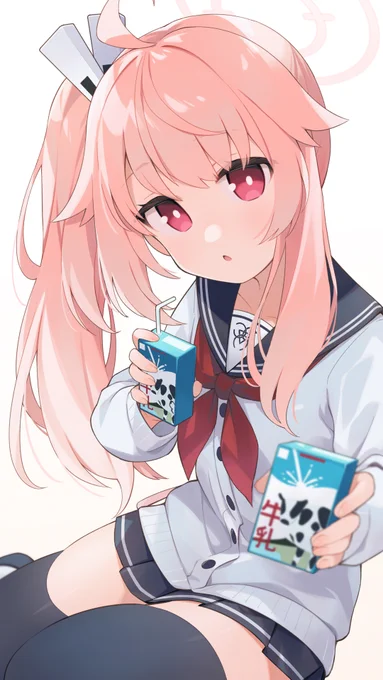 ナツと牛乳の時間 #ブルアカ 