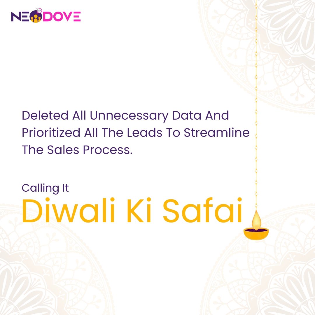 NeoDoveCRM's tweet photo. Prepping up for Diwali the NeoDove way!
How’s your Diwali preparations going?
#Diwali2021 #DiwaliCelebration #FestivalVibes #SalesEngagement #LeadManagement #TeleCallingCRM https://t.co/2IAYPi6A6n