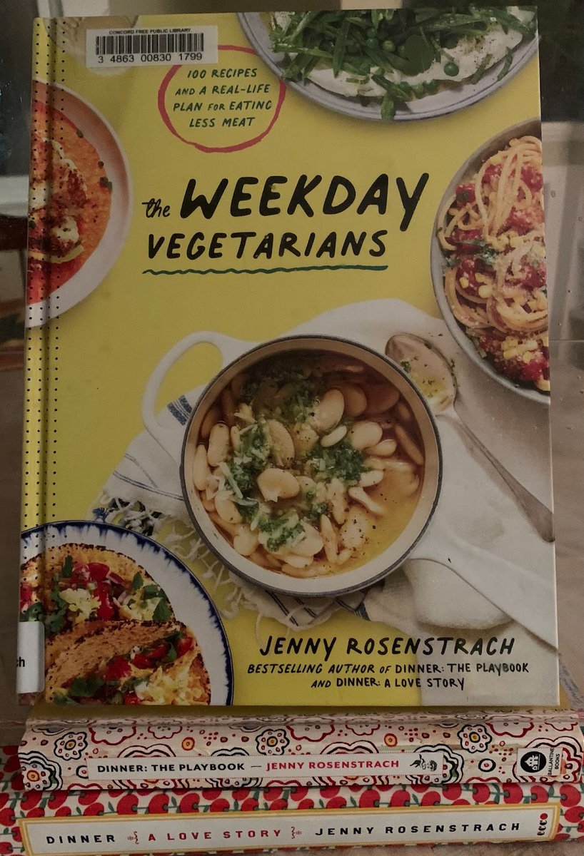It’s #CatalogToKitchen time! Laura recommends Jenny Rosentrach’s 2021 The Weekday Vegetarians. 
Borrow the book: https://t.co/fr4ZXv0ohS 
A great guide to cutting back on meat with fast, delicious recipes! Check out her blog, too: https://t.co/WRstbNrj2T #MyCFPL @TownofConcordMA https://t.co/VN1paDw6zv