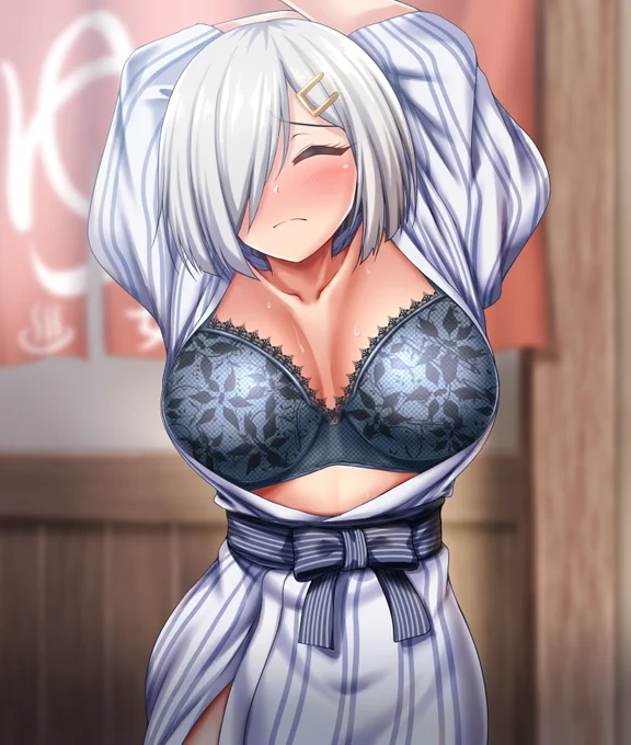 艦これ
胸がはだけてることに気づいてない浜風
実際、物理的にリアルで起こりうる出来事なのかわからないけど
ばい～んとはだけシチュ

pixivリクエストより ありがとうございました 