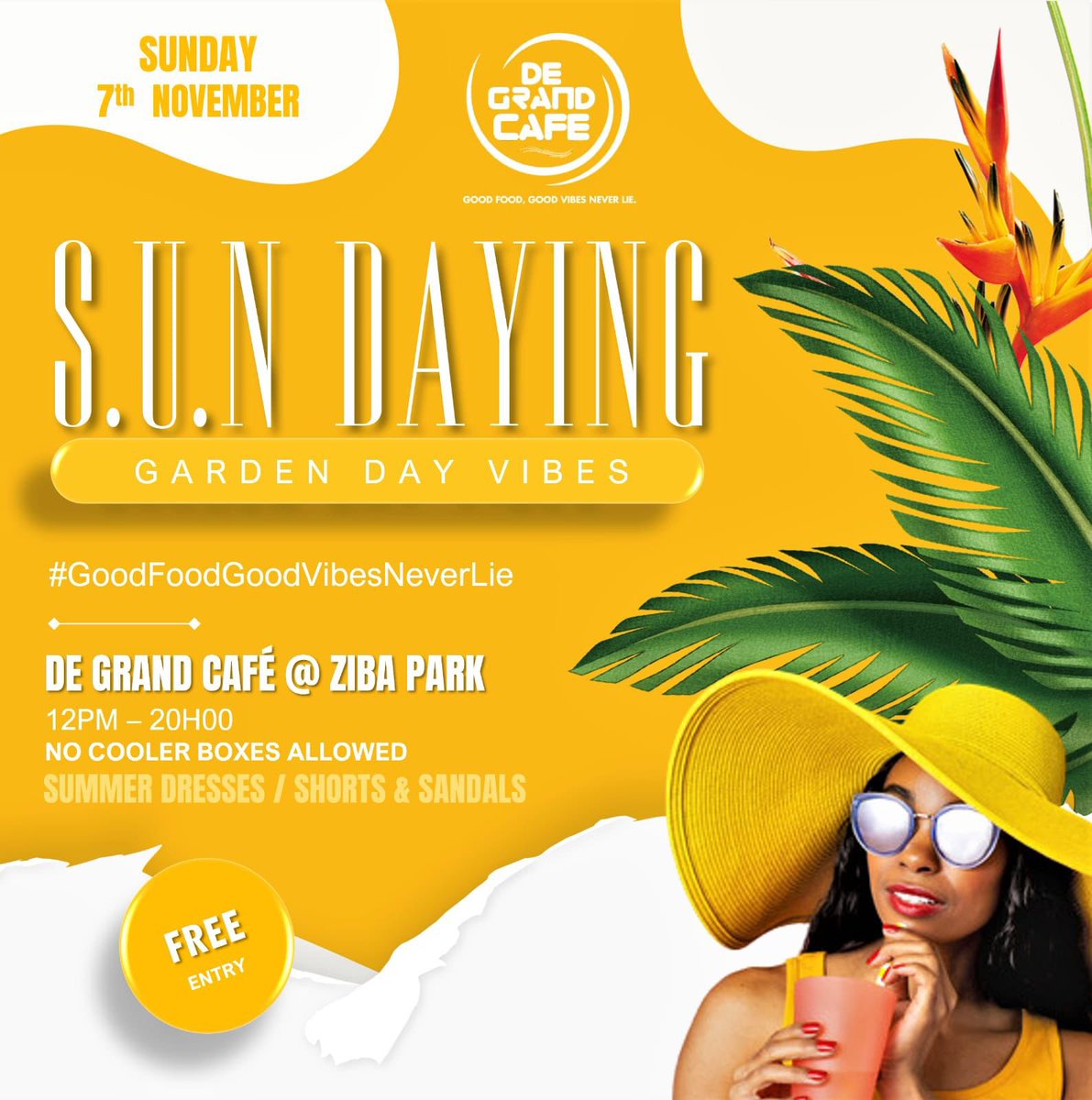 _DeGrandCafe's tweet photo. FUN IN THE SUN THIS SUNDAY ☀️.

FOOD AND DRINKS AVAILABLE AT THE VENUE.

#GoodFoodGoodVibesNeverLie https://t.co/RqpcdDxRLB