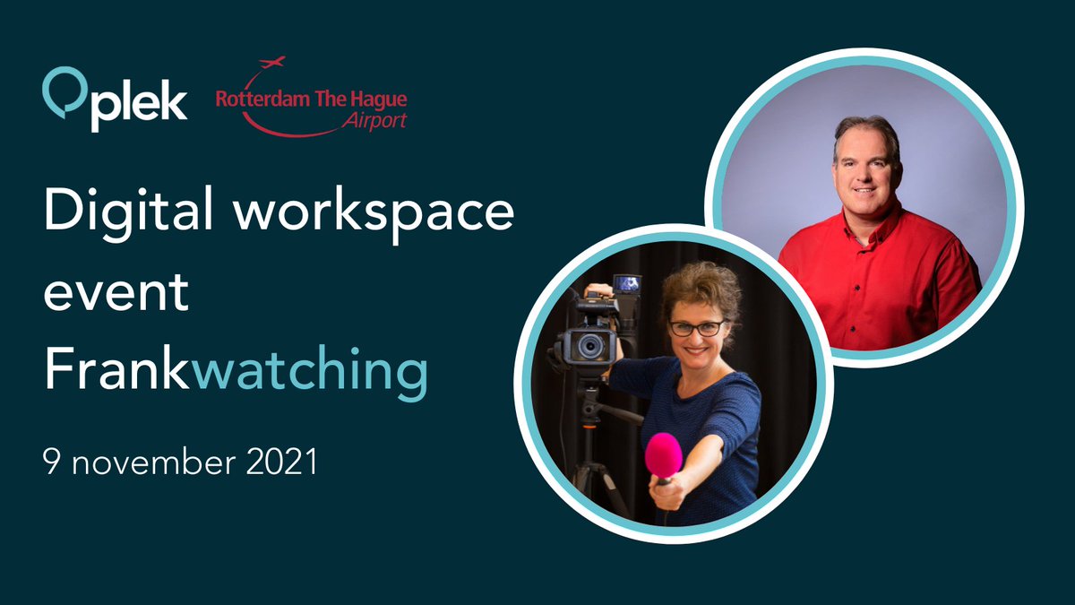PlekIntranet's tweet photo. Nog 6 dagen tot het Digital Workspace Event van @Frankwatching Heb je het gevoel dat jouw intranet of communicatieplatform slimmer en beter kan? @RaymonddJong (@RTHA_Nieuws) bespreekt een case en deelt 3 insidertips die je niet mag missen. Tickets via https://t.co/qCtap5Vpwd https://t.co/OFPaEEsrJE