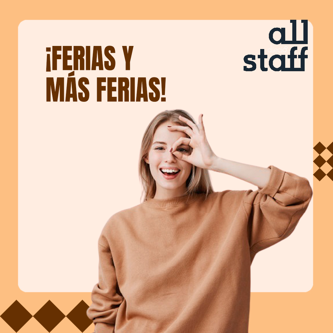 ¿Recordáis cuando os hablamos de las ferias que vienen?: Madrid, Barcelona, Málaga,  Sevilla...se acercan grandes citas y ferias para encarar Black Friday y Navidad y estamos contratando desde ahora. Te esperamos en AllStaff, + info en info@allstaff.es
#AllStaff #Agencia #Feria
