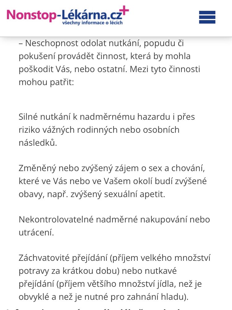 darina_vymetali's tweet photo. @Posledniskaut Už jsem to sem dávala. Nejlepší nežádoucí účinky ever má Dostinex. Lék na ukončení laktace.😀 https://t.co/tVr2IuXMwZ