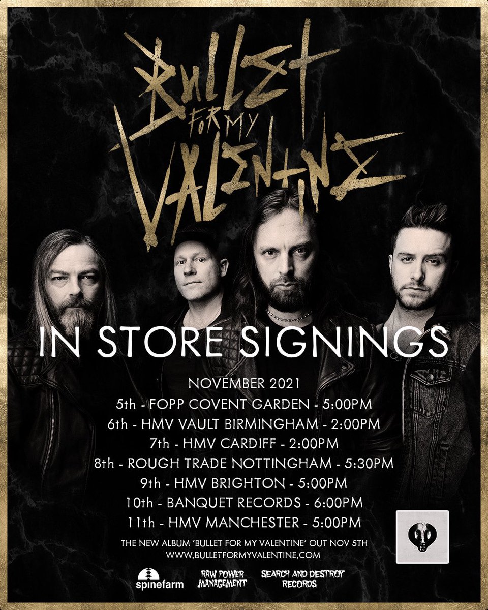 bfmvofficial's tweet photo. Our in-stores to celebrate the new album's release this Friday! Heads up #Nottingham and #London - Our in-store times have changed slightly so be sure to get down in time! These are going to be RAD, make sure you don't miss out. See you there 🔥

https://t.co/9bMXyDtoLA https://t.co/g2y2gD3jgi