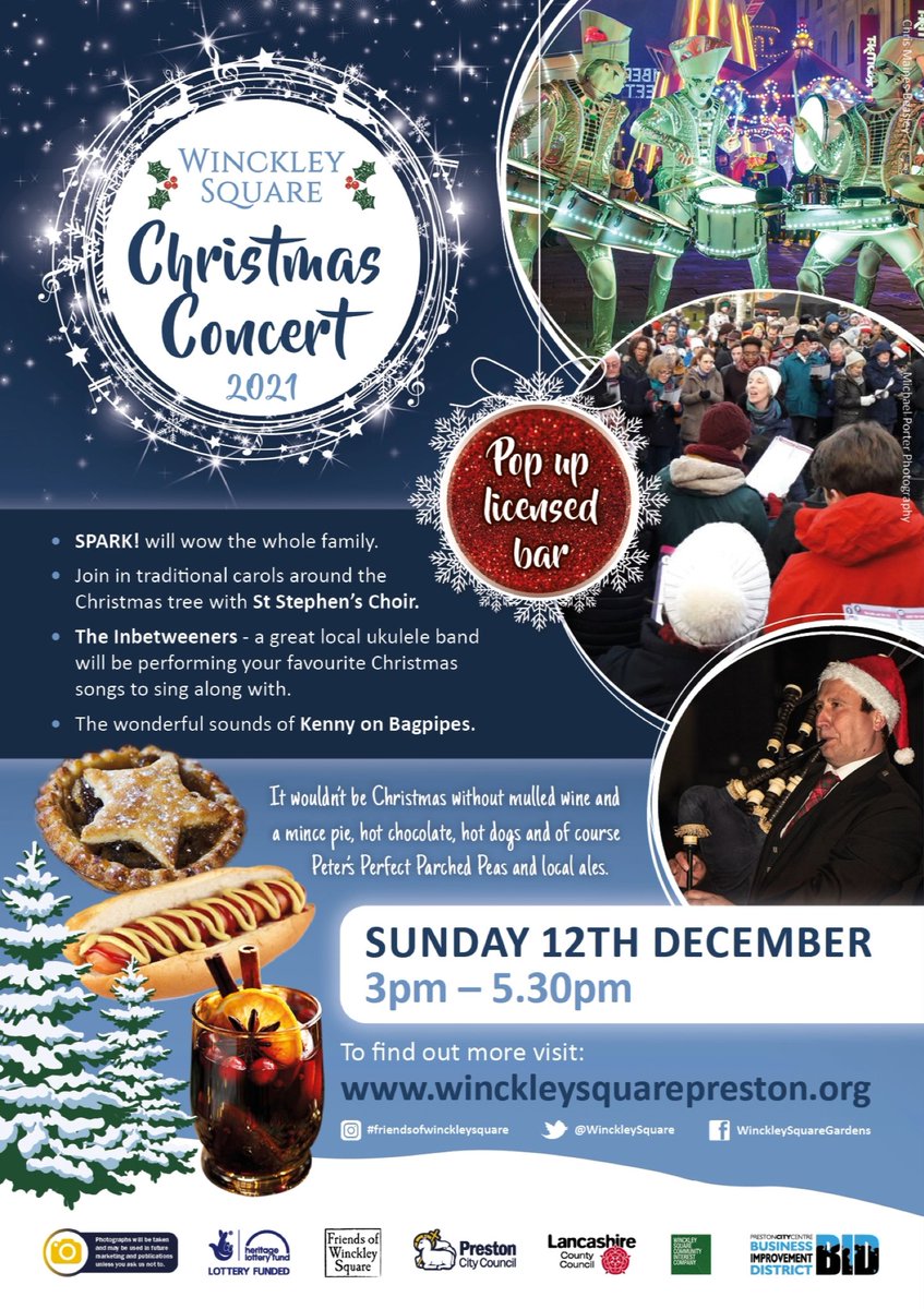 Preston City Centre BID (@bidpreston) on Twitter photo Another exciting Christmas event to look forward to... and there's more to come...
Check this out, 12th December, down at <a href="/WinckleySquare/">Winckley Square</a>! Another exciting Christmas event to look forward to... and there's more to come...
Check this out, 12th December, down at <a href="/WinckleySquare/">Winckley Square</a>!