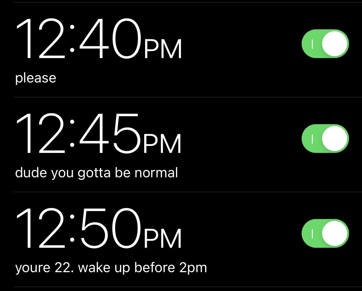 fuckmarrywill's tweet photo. settin the early alarms https://t.co/BjvZ53fJkK