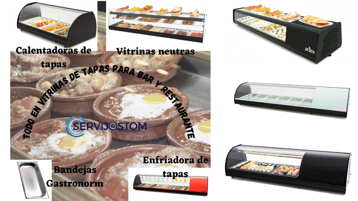 #vitrinas de #tapas
vitrinas #neutras
vitrinas #calentadoras de tapas
vitrinas #enfriadoras de tapas
#bandejas #gastronorm