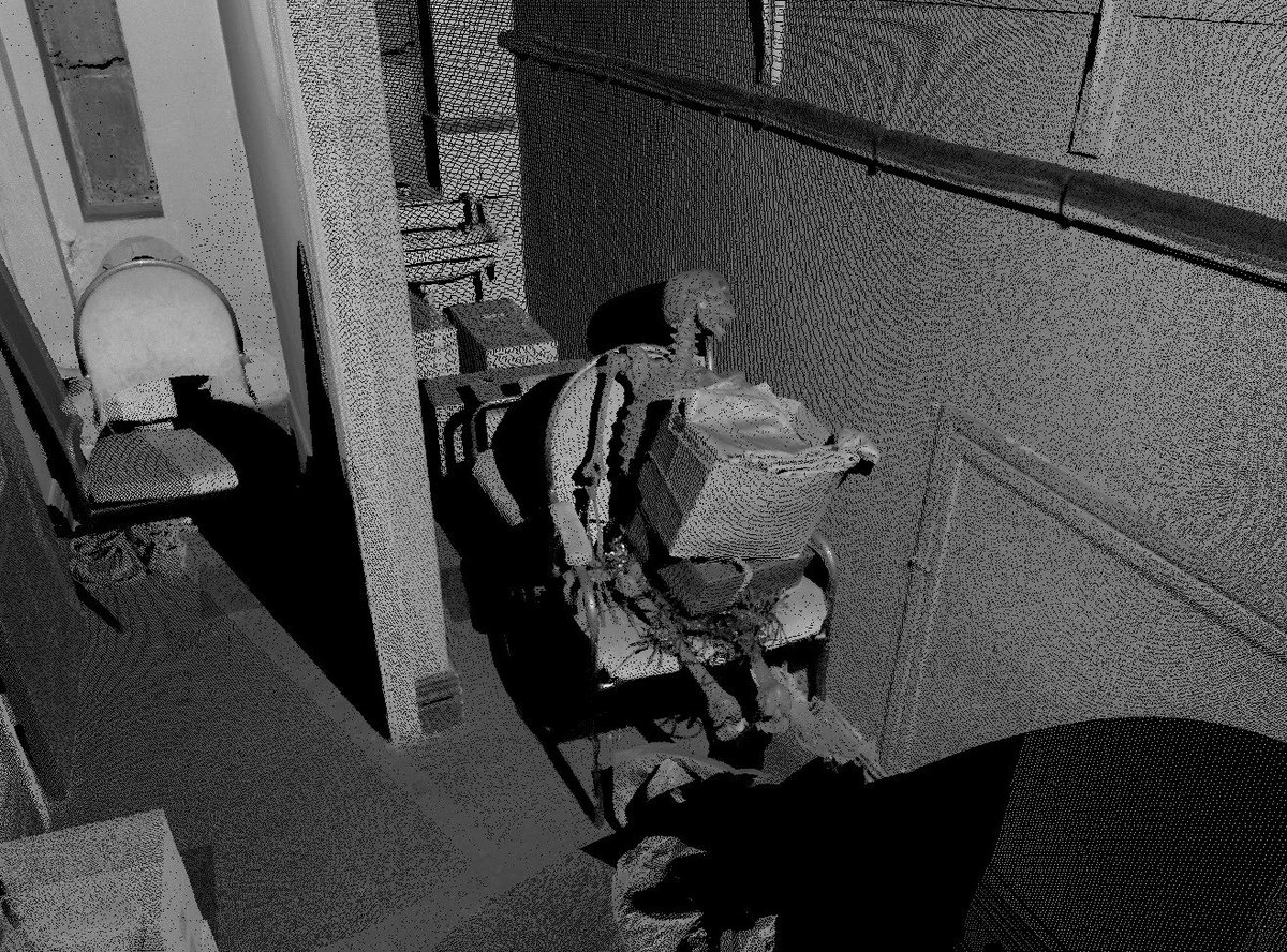 AHScanning's tweet photo. We got a scary surprise on a recent 3D #laserscan survey 💀
📷: Screen capture of the data from the @LeicaGeo_UKI RTC360
#ahscanning #everyanglecovered #nohidingplaces #surveylife @SCCSSURVEY https://t.co/FU7EJHqKsP