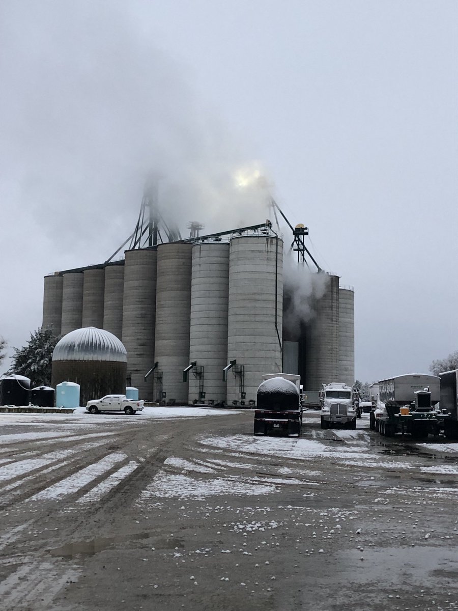 My yearly corn drying pic. Bean drying pic hopefully to come once snow is gone and things dry up again. #harvest 2021 #greatlakesgrain #fspartners