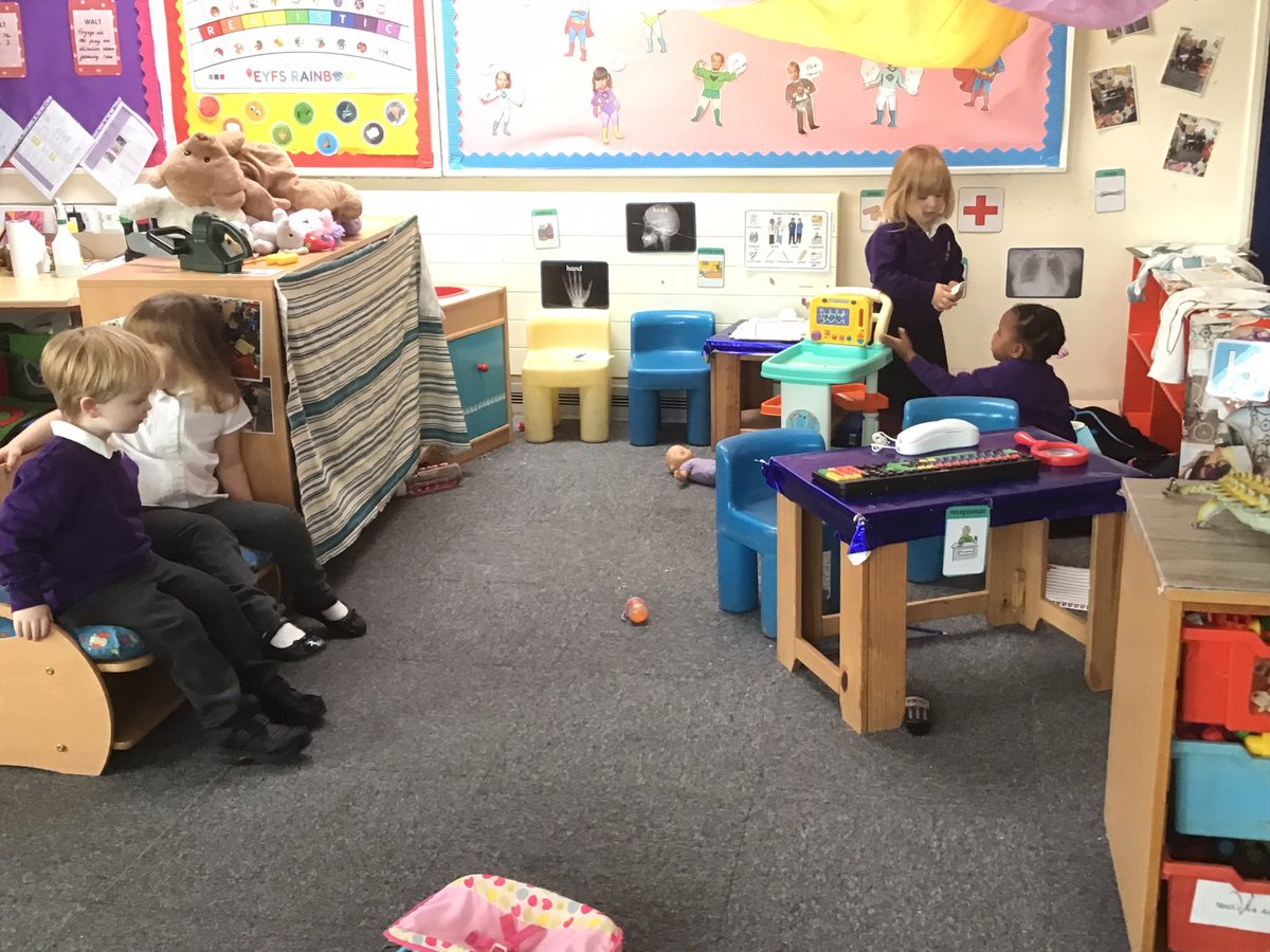 aspear_'s tweet photo. Nursery have turned into Doctors and nurses this morning, they’ve been very busy fixing broken arms and legs! 👩‍⚕️ 🧑‍⚕️ @MissWhitehurst_ @RowParkAcademy https://t.co/ulEHA4ZfTQ