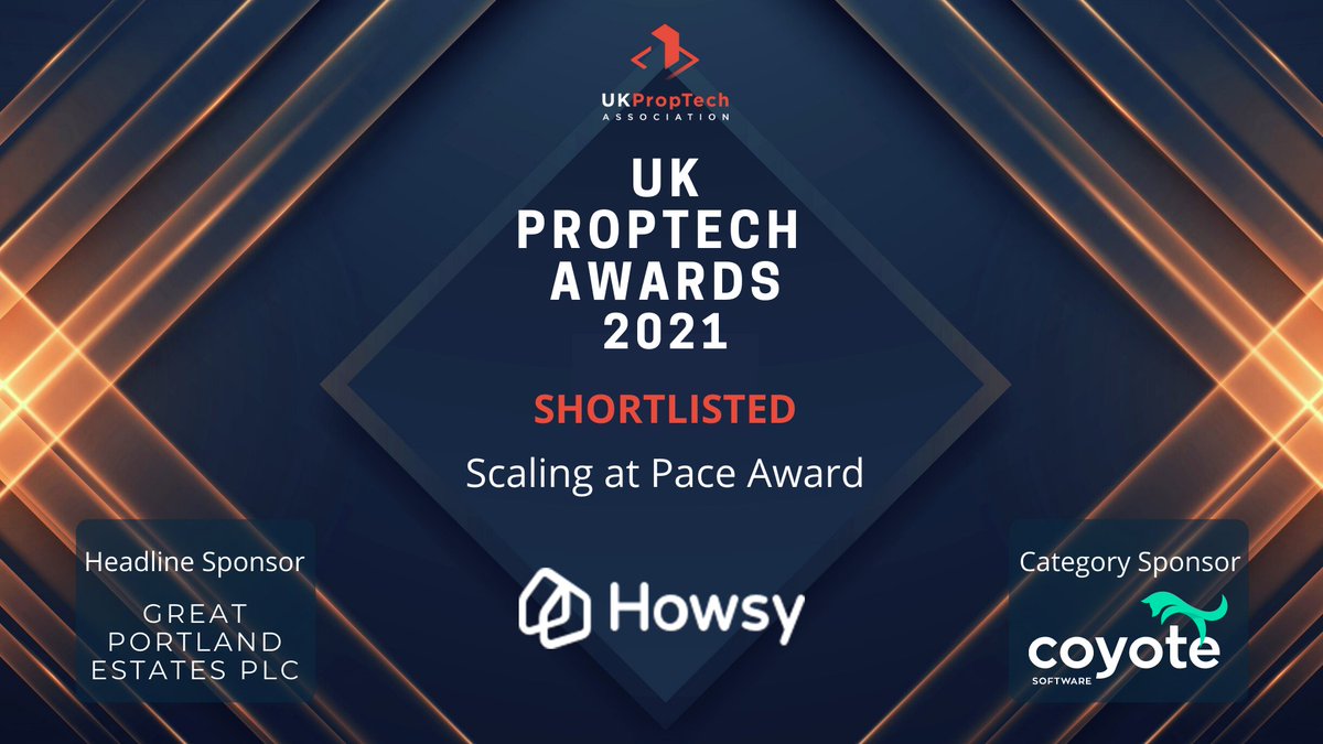 We're absolutely thrilled to say that we have been shortlisted for the Scaling at Pace category at the #UKPropTechAwards2021 <a href="/UKProptech/">UK PropTech Association</a> Winners will be announced on the 18th November. Wish us luck!🤞
