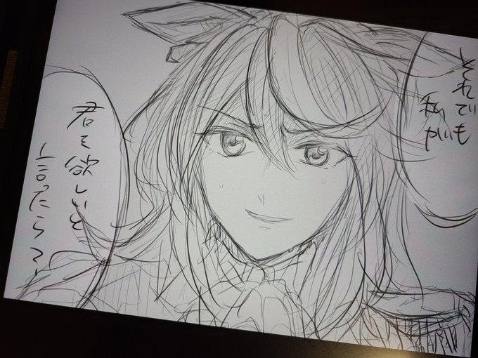 5月に描いた会長と今日描いた会長 違いすぎてワロタ 