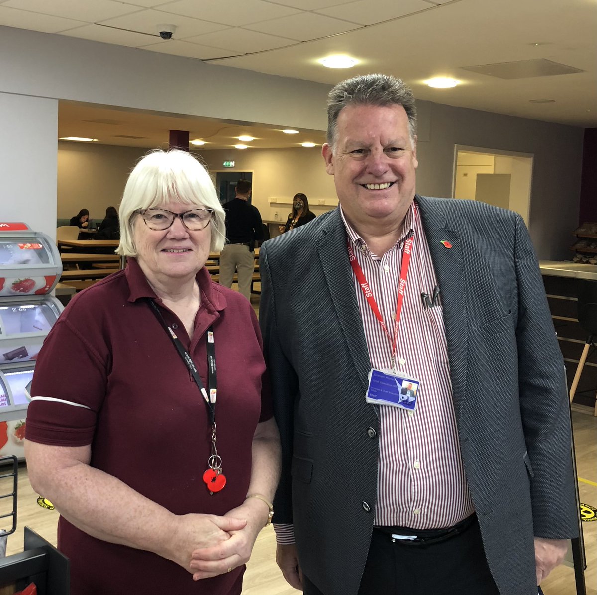 Newest member of the team meets Viv, longest serving member @PortsmouthColl, (combined time 33yrs &amp; 3days, the latter being me!) part of City of Portsmouth College.