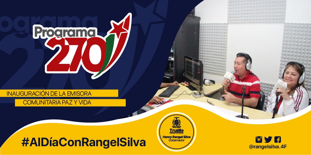 somosVTrujillo's tweet photo. #AlDíaConRangelSilva En 2017 el gob @RangelSilva4F reafirmó su compromiso en defensa de la verdad y la batalla de ideas, con la rehabilitación de las instalaciones y la dotación de equipos tecnológicos a la emisora @Paisana92 .5 fm, trinchera comunicacional en el estado Trujillo https://t.co/GeVjNy7nN3