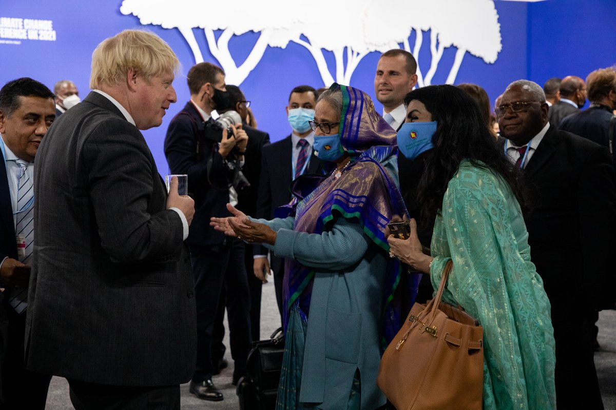 tariqahmadbt's tweet photo. Excellent meeting with PM Hasina @BangladeshPM who is helping to ensure vulnerable voices are heard as chair of the Climate Vulnerable Forum. Pleased Bangladesh🇧🇩has joined the task force. #COP26 https://t.co/LMXf2MuXnM