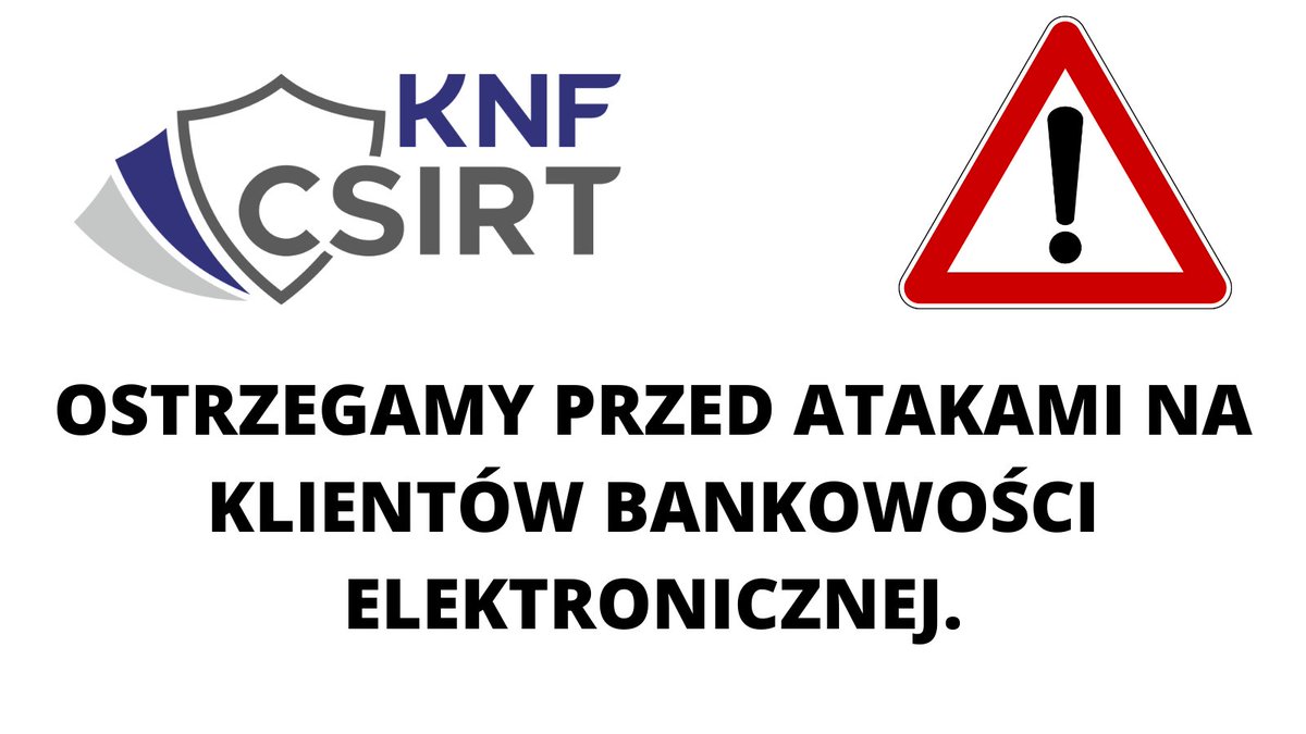 CSIRT_KNF's tweet image. ⚠️Uwaga!
Ostrzegamy przed fałszywymi stronami podszywającymi się pod:
@mBankpl 
@BNPParibas_PL 
@ING__Polska 
Wprowadzone na takich stronach hasła trafiają bezpośrednio w ręce oszustów.

Nie dajcie się okraść i zawsze dokładnie sprawdzajcie adres strony!