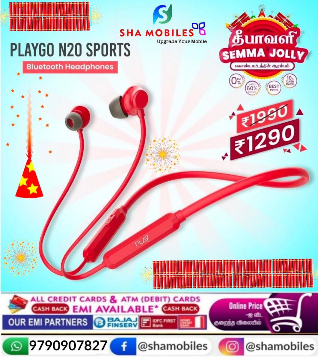 sha_mobiles's tweet photo. 🤩DIWALI SALE🥳 started @sha_mobiles🎁📲9790907827 😍 https://t.co/Zvzd5dHtQU