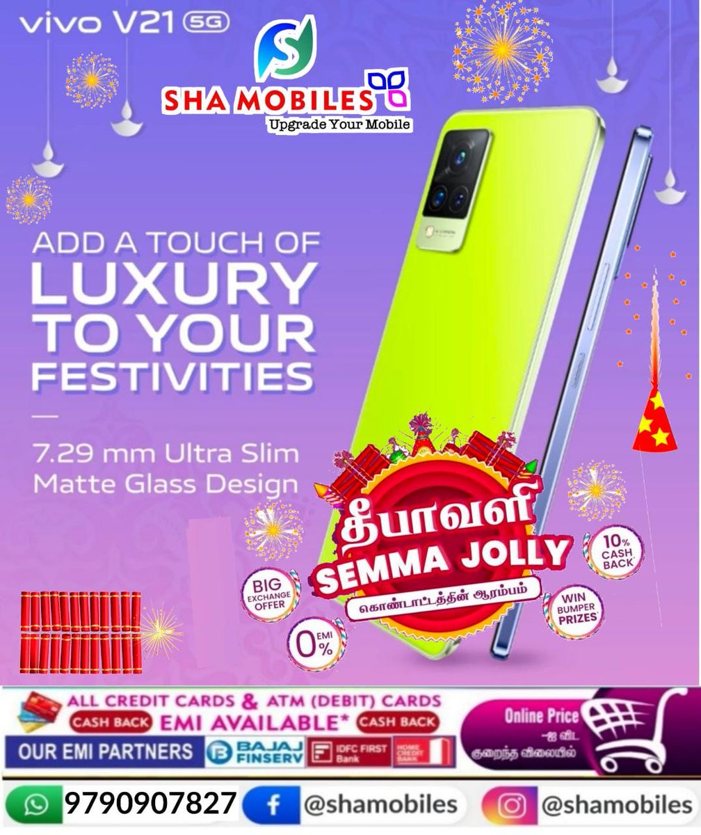 sha_mobiles's tweet photo. 🤩DIWALI SALE🥳 started @sha_mobiles🎁📲9790907827 😍 https://t.co/6SIfHrqf6E