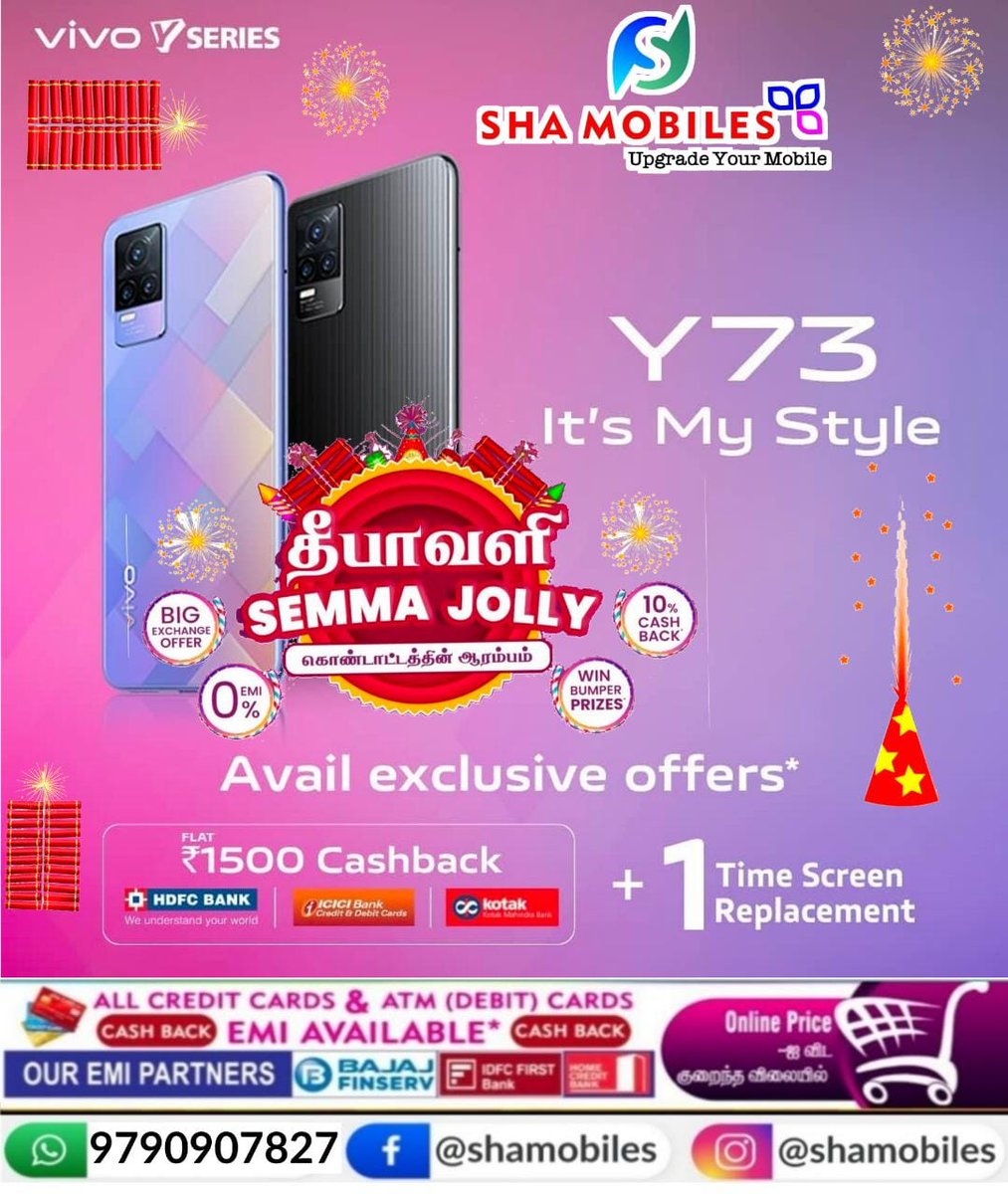 sha_mobiles's tweet photo. 🤩DIWALI SALE🥳 started @sha_mobiles🎁📲9790907827 😍 https://t.co/GRXN9fhyoD