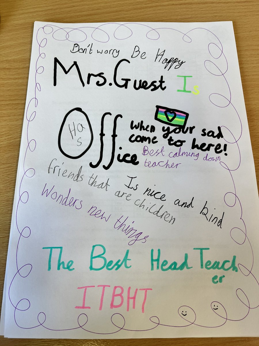 ashleyguest01's tweet photo. When you come back to your desk to a lovely surprise 🥰🥰🥰 love my little people! #headteacherlife #kidsareace #bekind https://t.co/Lb1HiDlsgm