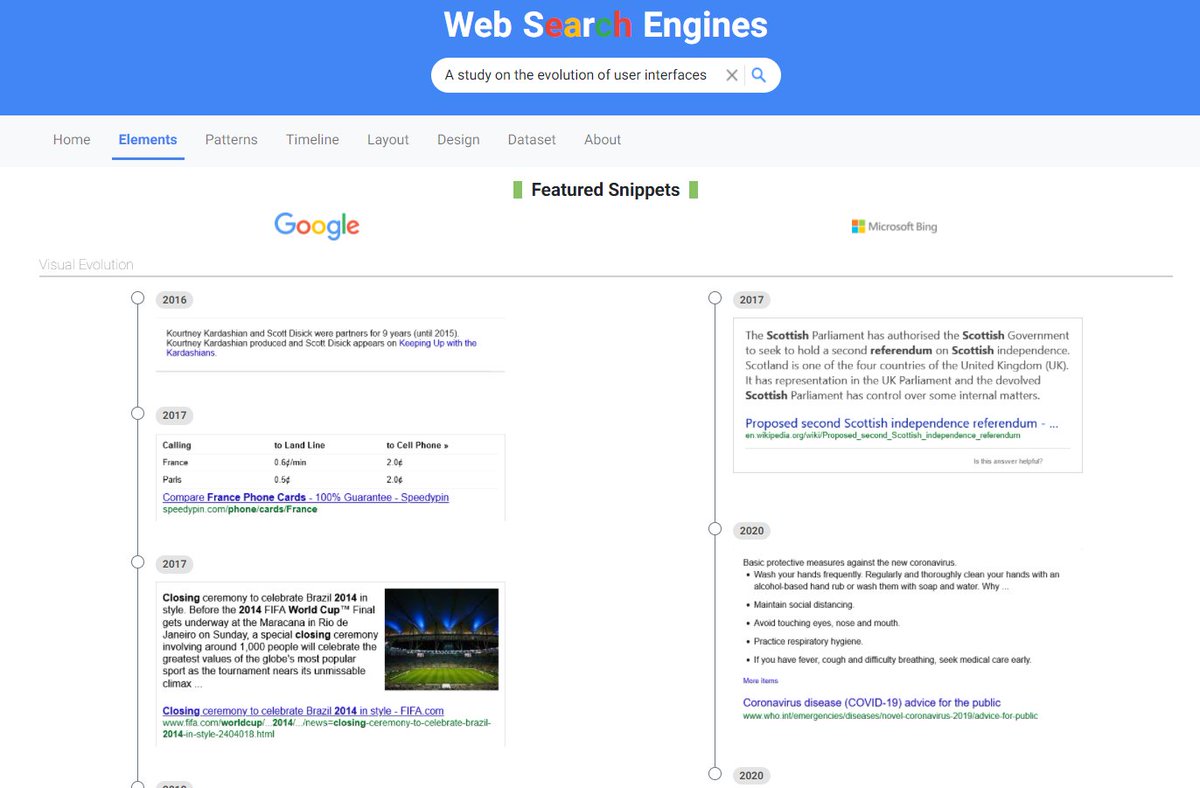 seostratega's tweet photo. Qué maravilla esta web para ver la evolución de la SERP y sus distintos elementos / módulos desde el año 2000, no sólo en Google, sino también en Bing: https://t.co/GbDhMKmYPv 

Un estudio de Bruno Oliveira, visto gracias a @gfiorelli1 #SEO https://t.co/LaEhfngpwe