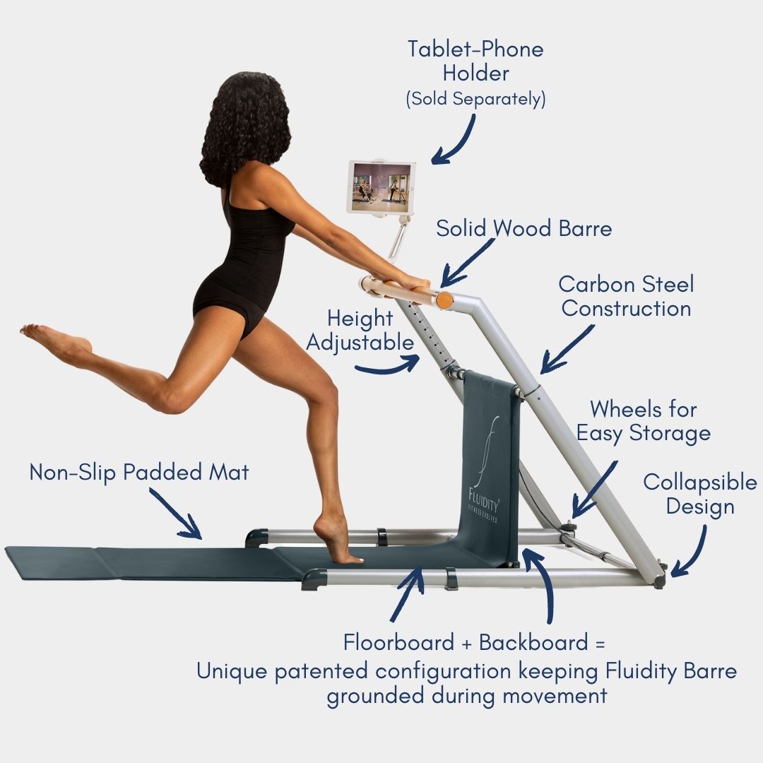 Fluidity Barre on X: Why Fluidity Barre? The Original Fluidity Barre  supports 360 of movement allowing for the ONLY authentic home barre  workout.   / X