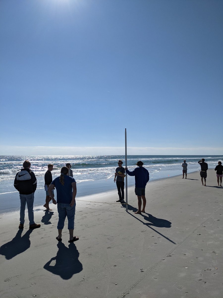 Even a coastal modeling class should head to the beach for a day! Time to compare the models they built to some data. <a href="/UNCWilmington/">UNCW</a>