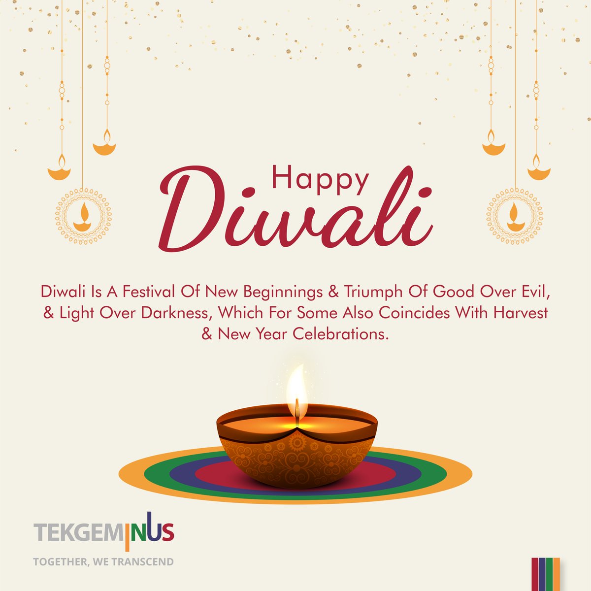 From ours to yours,
Tekgeminus wishes you all a very happy, safe, and prosperous Diwali ✨🪔

#diwali2021 #tekgeminus #diwali #happydiwali #safe #prosperous #indianfestival #diwalivibes #festivevibes #india