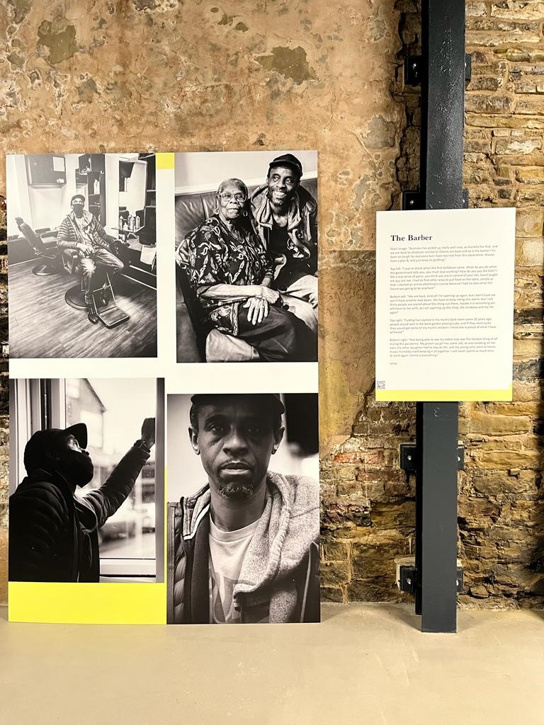 Wonderful evening celebrating the new '19cm' exhibition at #FirstWhiteClothHall. Amazing to hear @DanikaPriim in conversation with @thisisjudeuk talking about her lockdown experiences.
