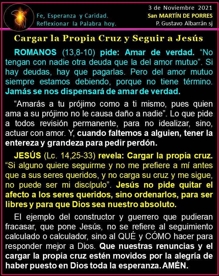 galbarransj's tweet photo. #CARGAR LA #PROPIA #CRUZ Y #SEGUIR #A #JESÚS. #Nunca  #nos  #pedirá #Jesús #que #eliminemos el #afecto a los #seres #queridos, #sino #ordenarlos #para #hacernos #libres. Que #preguntemos #siempre el #QUÉ y #CÓMO #hacer #para un #mejor y #mayor #seguimiento a #Cristo. https://t.co/naKDr7ocAM