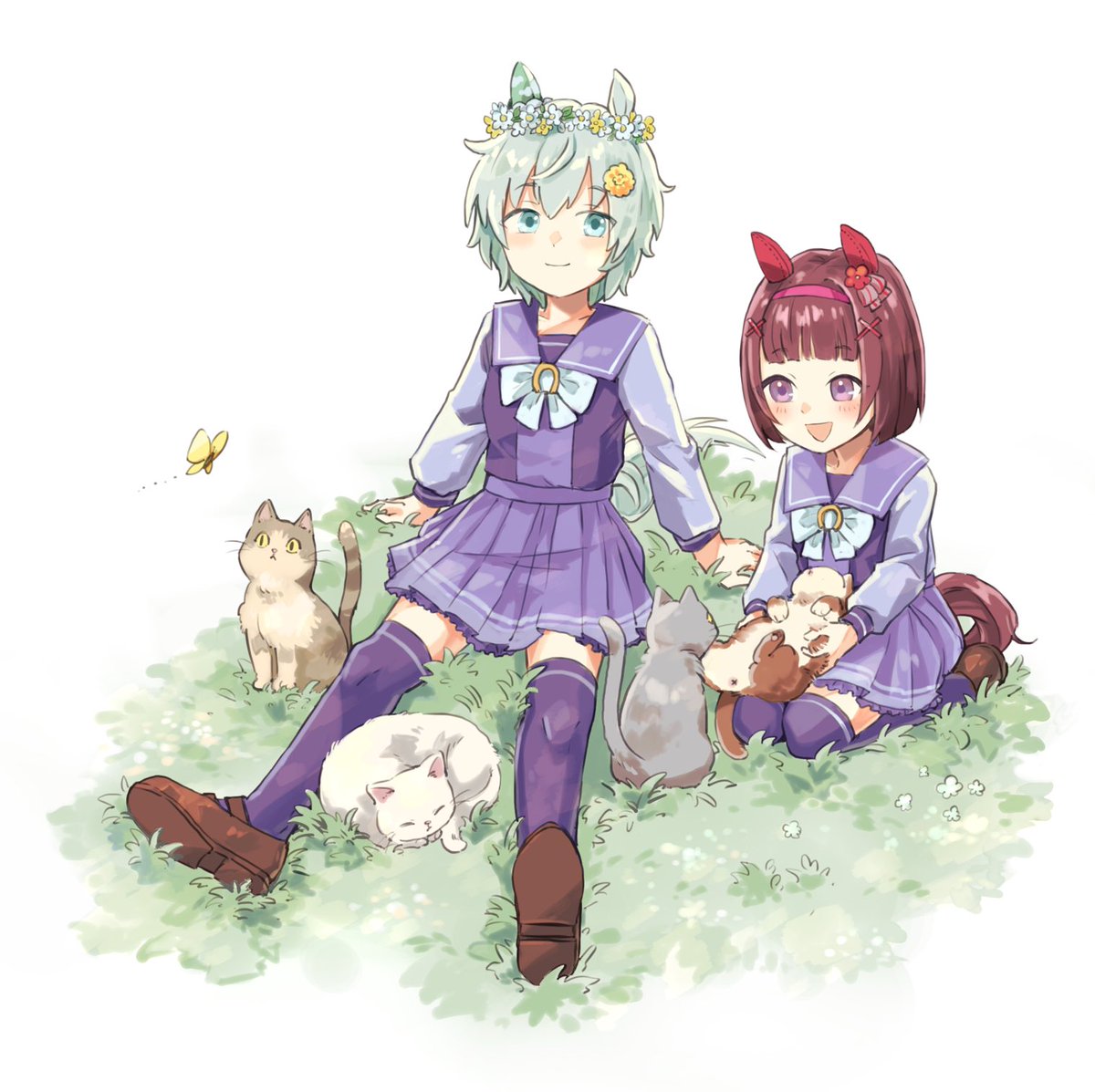 セイウンスカイ「セイウンスカイとニシノフラワー 」|あい| 東５に37abのイラスト