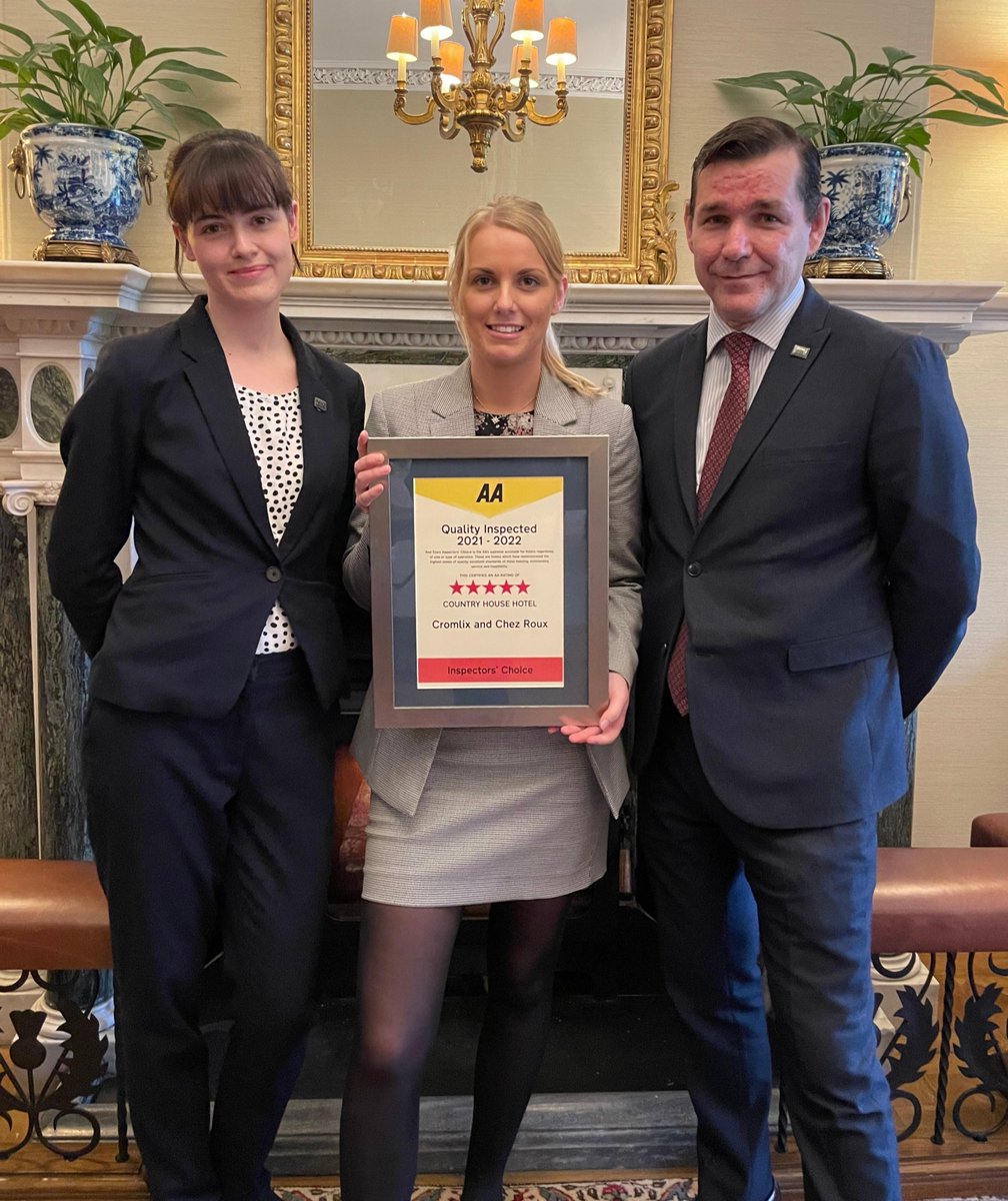 We are super proud of the Cromlix team for achieving five red stars again 🎉👏 #AA5RedStars #CromlixHotel #hospitality #awardwinninghotel #luxuryboutiquehotel #smallluxuryhotels #proud