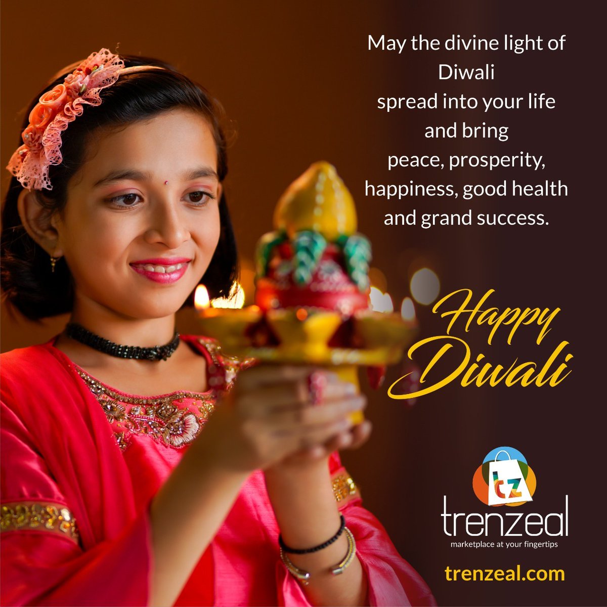 TrenZeal's tweet photo. May the warmth and splendour, that are a part of this auspicious occasion, fill your life with happiness and bright cheer, and bring to you joy and prosperity, for the whole year.
Happy Diwali.

आपको दिवाली की हार्दिक शुभकामनाएं
.
.
#diwali #diwaliindia #festival #diwaligifts https://t.co/0QTl91fTjD
