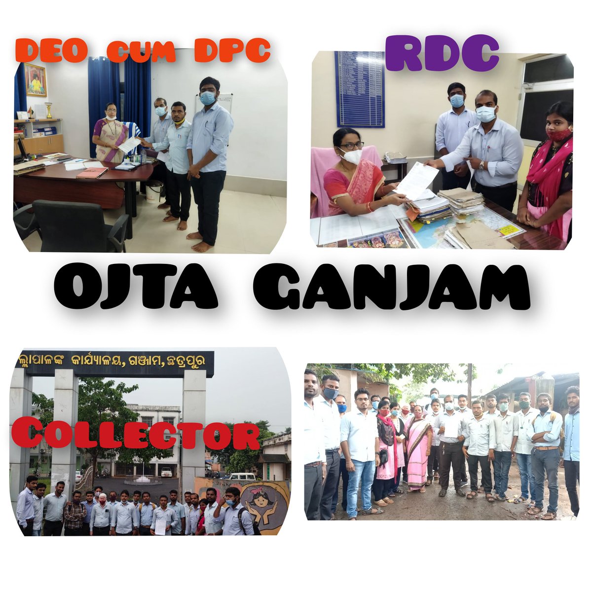 OjtaGanjam's tweet photo. #salaryhikeforJTCJT 
@ojtabbsr @samirdash01 @CMO_Odisha @Naveen_Odisha @SecyChief @SMEOdisha @MoSarkar5T @pranabpdas @SusantaSingh11 
#salaryhikeforJTCJT
 ଜିଲ୍ଲାଶିକ୍ଷା ଅଧିକାରୀ ଓ ଜିଲ୍ଲାପାଳ ମହୋଦୟ ଙ୍କ ଜରିଆରେ ମୁଖ୍ୟମନ୍ତ୍ରି ଙ୍କୁ , କନିଷ୍ଠ ଶିକ୍ଷକ ଙ୍କର ଦରମା ବୃଦ୍ଧି ପାଇଁ ଦାବିପତ୍ର ଦିଆଗଲା । https://t.co/4VRF3CwEIK