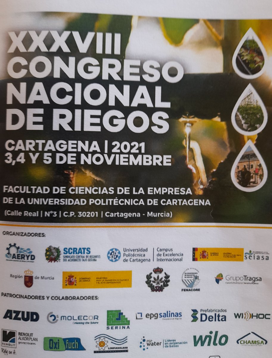 PrefabDelta's tweet photo. Patrocinamos el XXXVIII Congreso nacional de riegos organizado por @AERYD https://t.co/MZTG5VfY7s