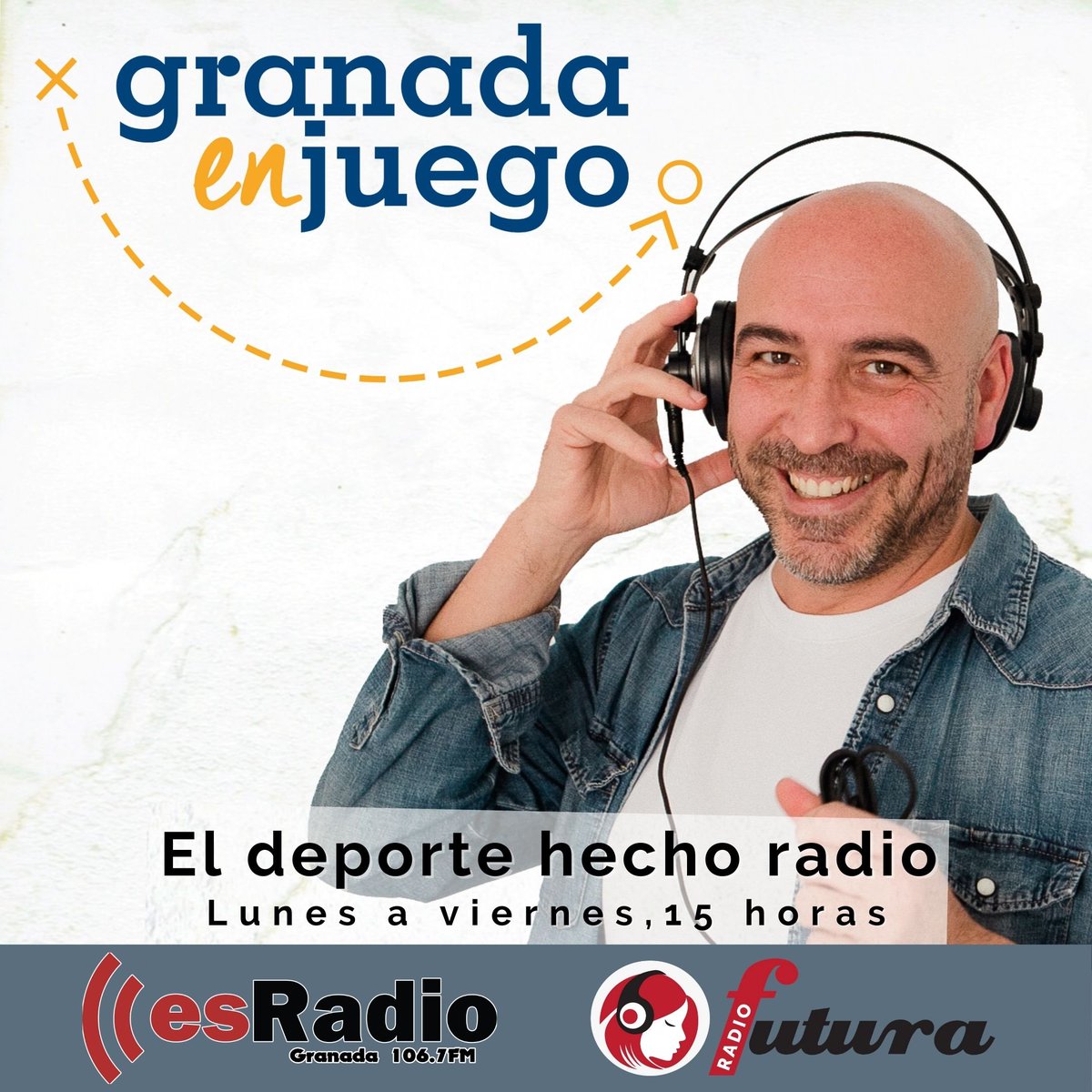 📌 ¡No te pierdas nuestro programa!
📻 esRadio (106.7 fm) y Radio Futura (92.5 fm Granada - 106.7 fm Loja)

📅 L - V
⏰ 15h.

➡️ Hoy

⚽️ Actualidad @GranadaCdeF 

🎙 Entrevista <a href="/JorgeColacio/">Jorge Sánchez</a>, portero <a href="/CFMOTRIL/">C.F. MOTRIL</a>, y Jordi Mercadé, Centro Actividades <a href="/DeportesUGR/">C.A.D. UGR</a>

⚽️ Primera Andaluza