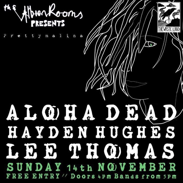 aloha_dead's tweet photo. The Aloha will continue to die at prettymalina presents Parisian High at @Albion_Rooms_ Margate 14th November! \\ Featuring Hayden Hughes \\ Lee Thomas #alohadeadlive #hawaiiana #surfnoir #nowave #albionrooms #haydenhughes #leethomas #margatemusicscene https://t.co/Gdeg0DQuG7