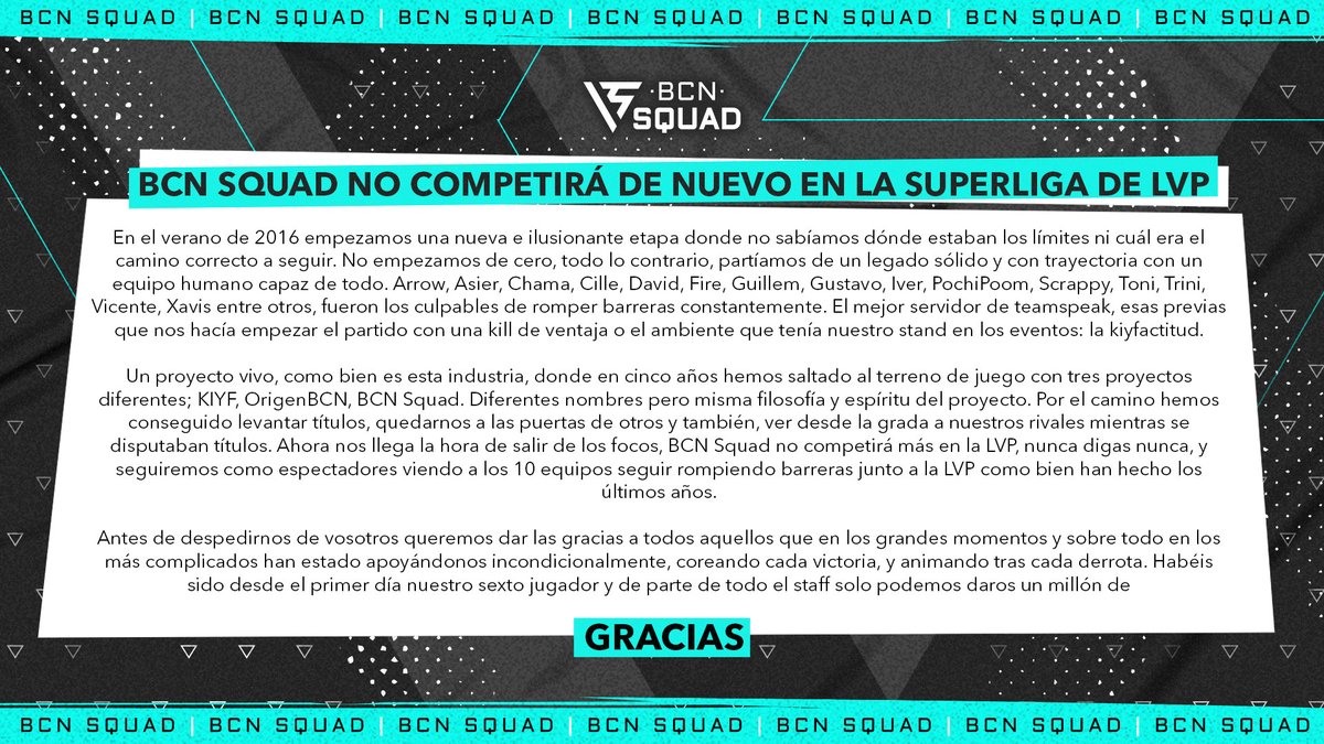 KIYF, Origen BCN, BCN Squad... No es un adiós es un hasta luego 😭😭 #KIYFACTITUD SIEMPRE