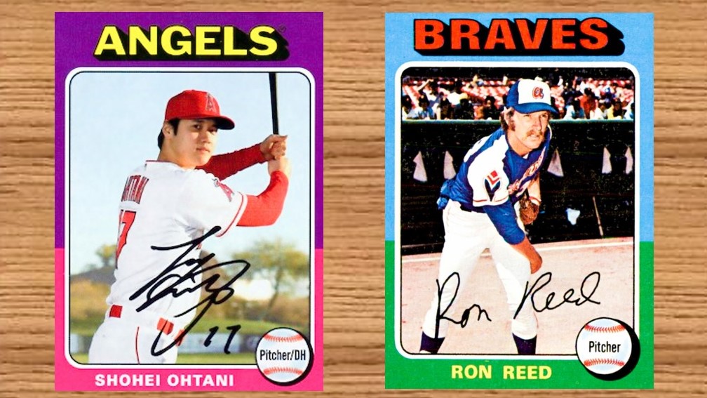 MEGAMIxxKURO's tweet photo. #RonReed：#大谷翔平 選手の素晴らしさを今更語るのも愚の骨頂だが、あえて1つ言うならば彼はカードにおいても順応力がもの凄い！あの75年Toppsでも当時の雰囲気そのままにあたかもこの時も現役だったのか？！と感じさせるほどに見事にマッチしていること。素晴らしいプライスレスな感動である！😇🙌 https://t.co/kfGkLEBwLj