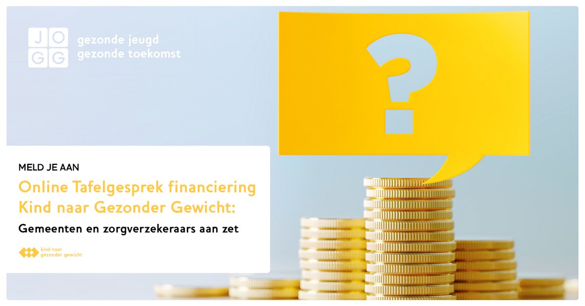 De aanpak Kind naar Gezonder Gewicht krijgt in steeds meer (JOGG-)gemeenten voeten aan de grond. Een terugkerende vraag blijft echter: hoe regelen we structurele financiering? Op dinsdag 30 november gaan we daarover in gesprek! Meld je nu aan: kindnaargezondergewicht.nl/nieuws/30-nove…