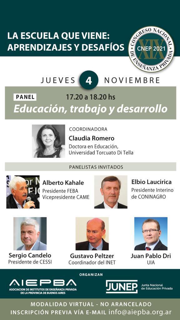 ccsanjusto's tweet photo. *XIX Congreso Nacional de Enseñanza Privada - 

La escuela que viene: aprendizajes y desafíos*
📆  3 y 4 de noviembre
🌐  Plataforma Zoom

✅  Organizan: AIEPBA y JUNEP
Inscripciones ➡️ https://t.co/nDLpfXGgZs

@FebaOk
@FedEmpLaMatanza
@AIEPBA 
#JUNEP 
#LaMatanza https://t.co/3YislzTTWw