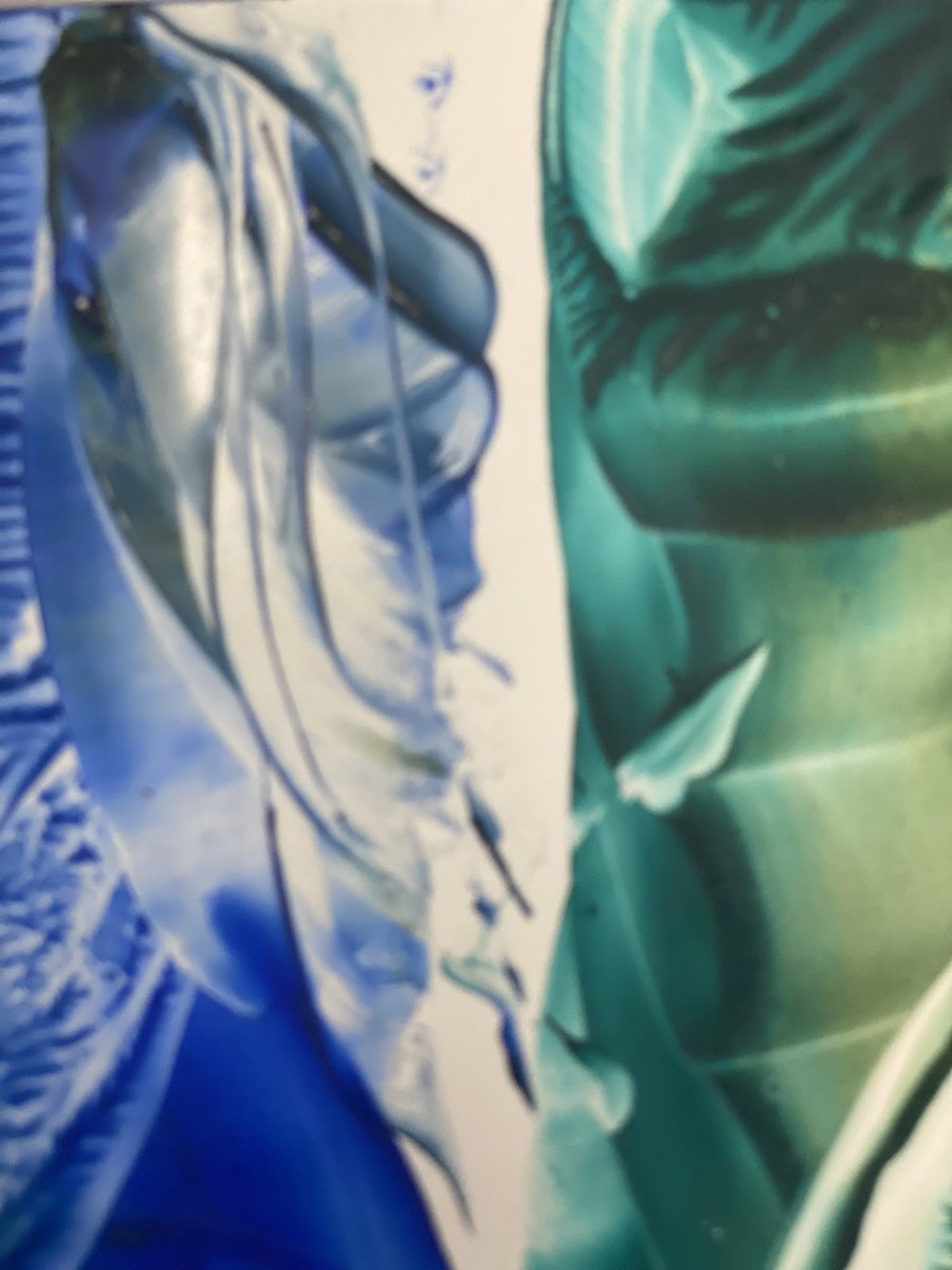 FashionPc's tweet photo. Encaustic Artwork from Abi in Year 11. The start of her major piece - wow Abi….fantastic work! Can’t wait to see how this progresses. https://t.co/cFabYM8KFa