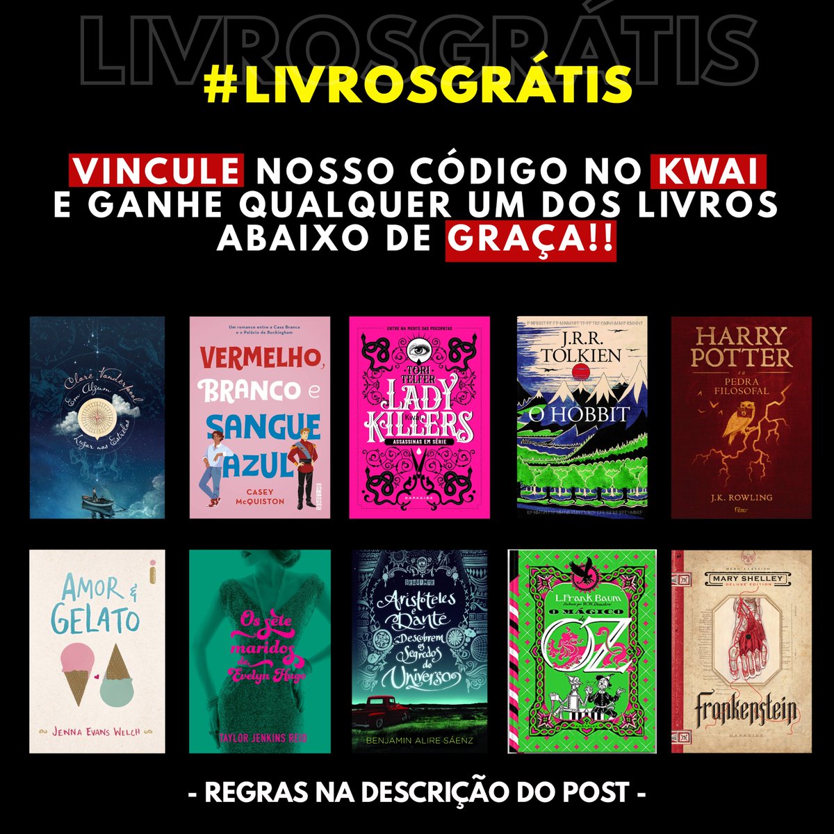 OfertasBooks's tweet photo. 🚨LEVE 1 dos Livros abaixo de GRAÇA!🚨

Regras:
➡️Baixar o kwai pelo link: https://t.co/MRydAIigFy
➡️Vincular o código: Kwai293688782
➡️Mandar print do nome do usuário no PV
➡️Assistir vídeos no APP por 5 minutos, 10 DIAS SEGUIDOS! Começando no mesmo dia que Vinculou nosso código https://t.co/oKTq6cdvgb
