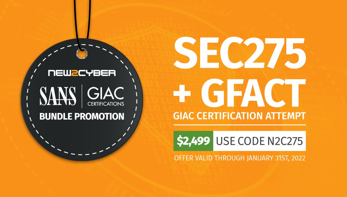 new_2_cyber's tweet image. Looking to jumpstart your career in #cybersecurity? Bundle SEC275 Foundation - Computers, Technology, & Security + the #GFACT certification and set yourself up for #careergoals.
Learn more about this exciting offer: sans.org/u/1j4M