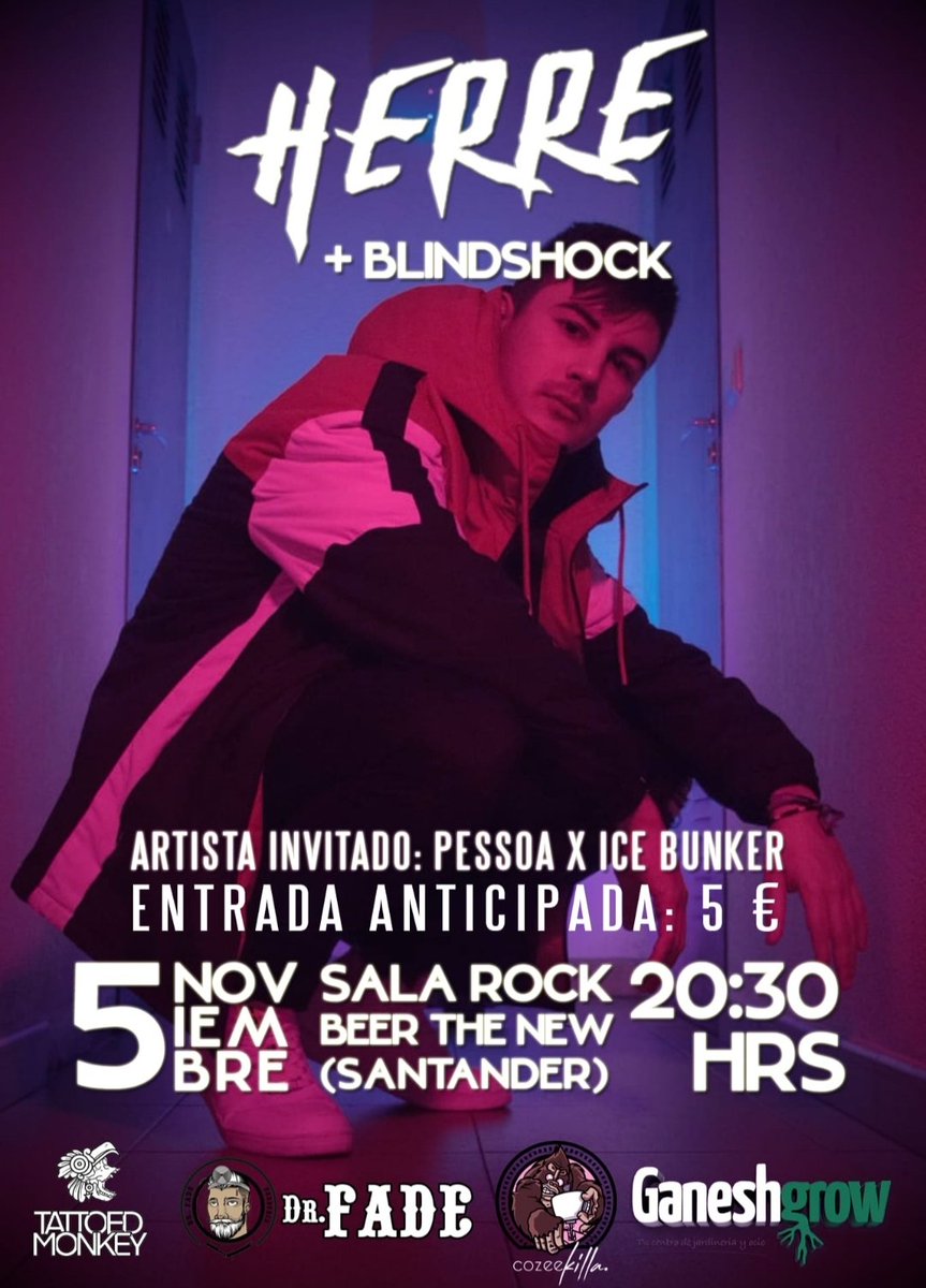 PabloHerreria's tweet photo. 🔥 CONCIERTO 🔥 Este VIERNES se lía en Santander con mi hermano @Blindshock 🚀🚀🚀

Si me escuchas y no estás allí, estás muy fuera...nos llevamos sorpresas!! https://t.co/s2lSVD4syN