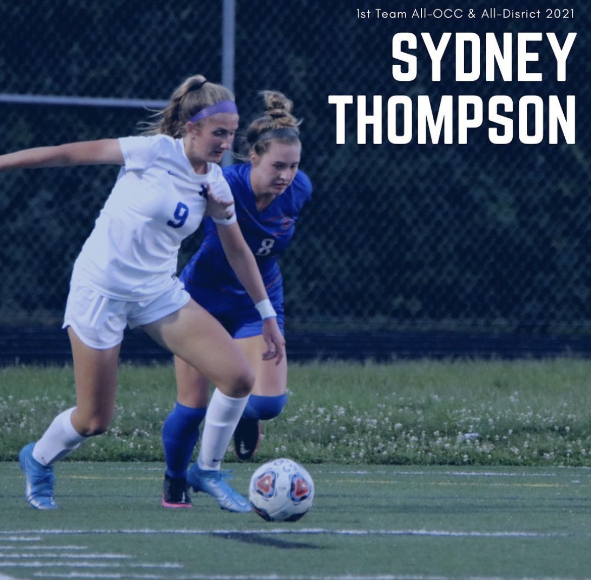 HDgirlssoccer's tweet photo. Congratulations to Sydney Thompson! 1st team all OCC &amp; all District! https://t.co/8mSsCbBIuI