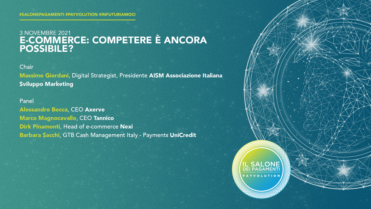 Payvolution's tweet photo. Ora live.
#salonepagamenti #payvolution #infuturiamoci
@aisMarketing
@tannico_it
#axerve
@UniCredit_IT
@nexipayments https://t.co/kUf6ZIcvMV