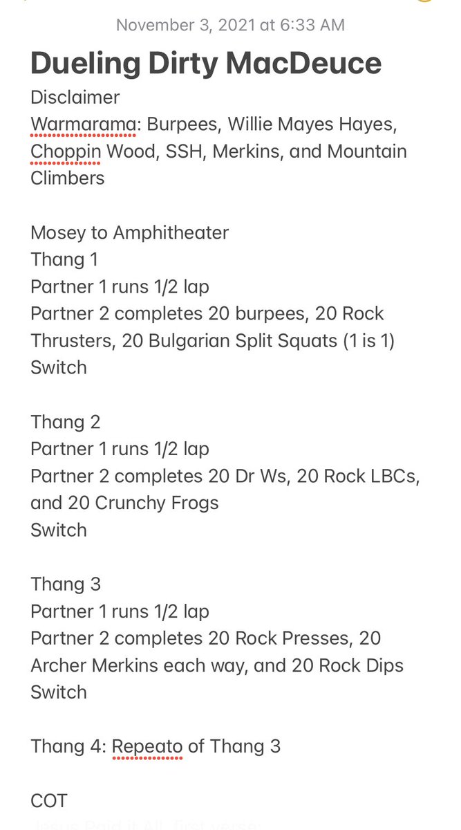 F3JacksonMS's tweet photo. 7 PAX were flung headlong into the darkness at Winner’s COP!  A 6-count burpee appetizer to make @DreddCNC proud and a partner Dueling Dirty MacDeuce Thang with rocks to finish ‘em off! https://t.co/QKQE5ynlJ1